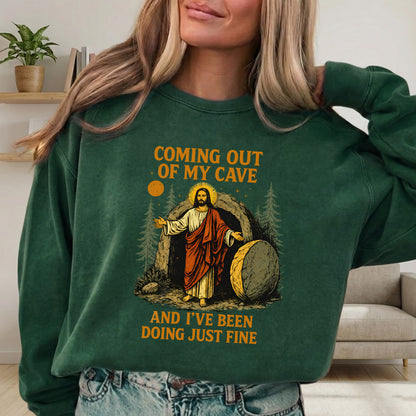 Coming Out of My Cave Christian Easter Humor – He is Risen – Unisex Tshirt / Hoodie / Sweatshirt