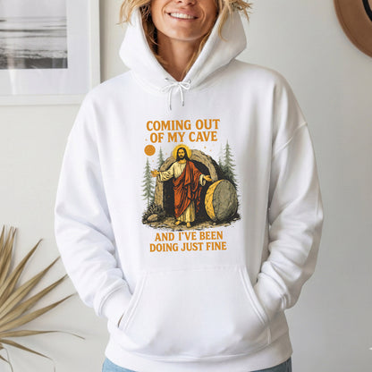 Coming Out of My Cave Christian Easter Humor – He is Risen – Unisex Tshirt / Hoodie / Sweatshirt
