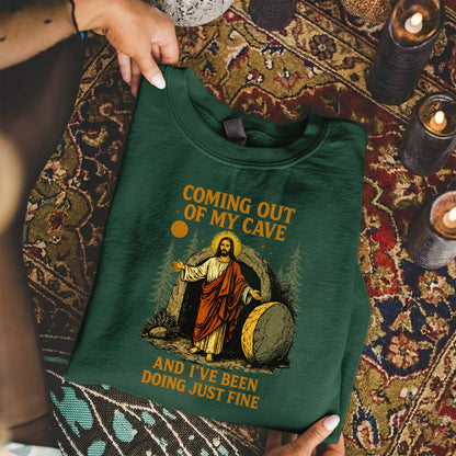Coming Out of My Cave Christian Easter Humor – He is Risen – Unisex Tshirt / Hoodie / Sweatshirt