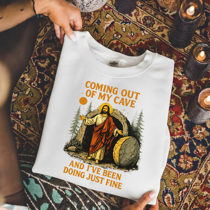 Coming Out of My Cave Christian Easter Humor – He is Risen – Unisex Tshirt / Hoodie / Sweatshirt