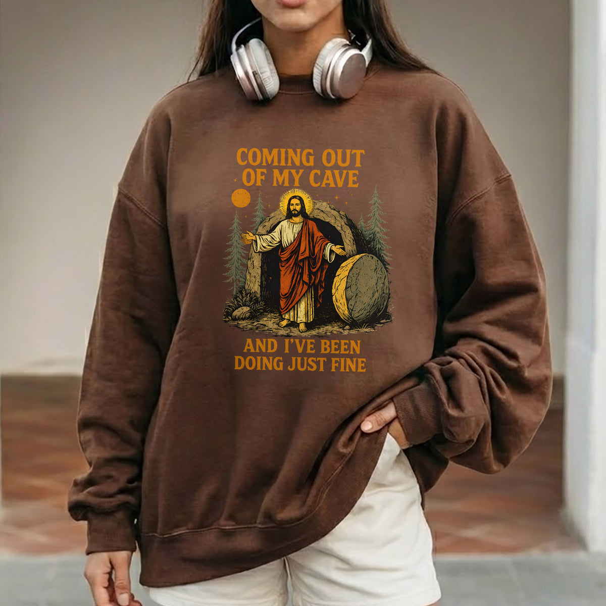 Coming Out of My Cave Christian Easter Humor – He is Risen – Unisex Tshirt / Hoodie / Sweatshirt
