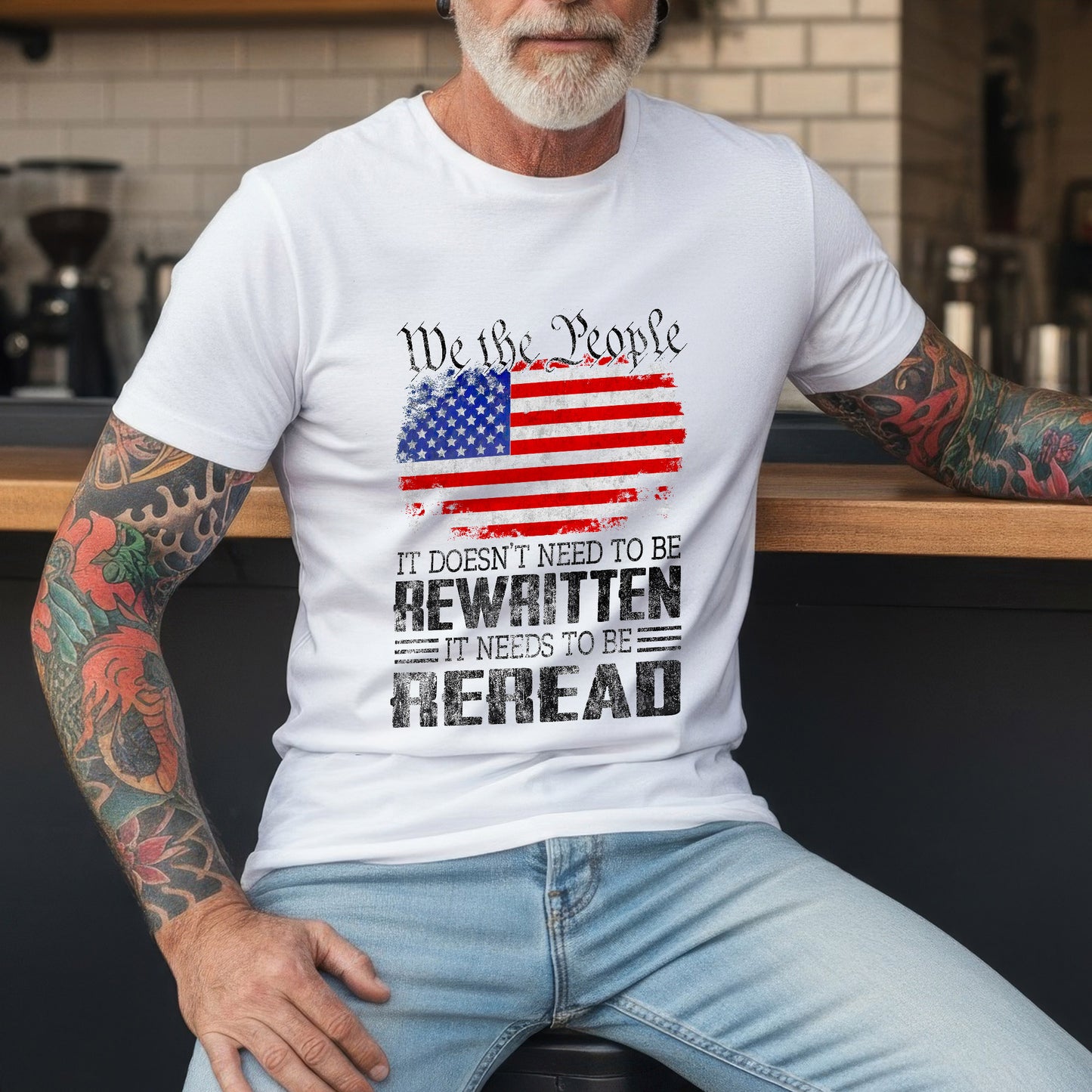 We The People Reread Not Rewritten Patriotic T-Shirt