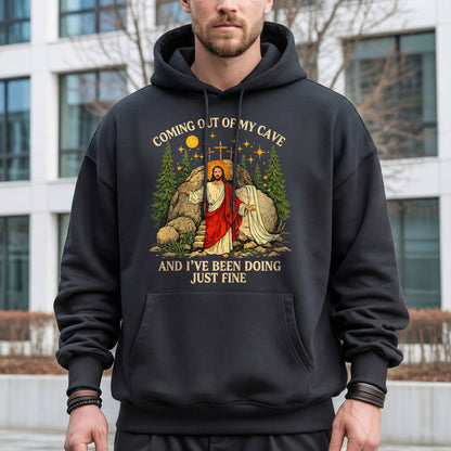 Vintage Coming Out of My Cave Jesus Easter – He is Risen – Unisex Tshirt / Hoodie / Sweatshirt