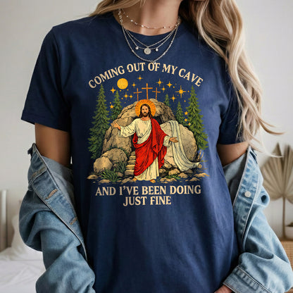 Vintage Coming Out of My Cave Jesus Easter – He is Risen – Unisex Tshirt / Hoodie / Sweatshirt