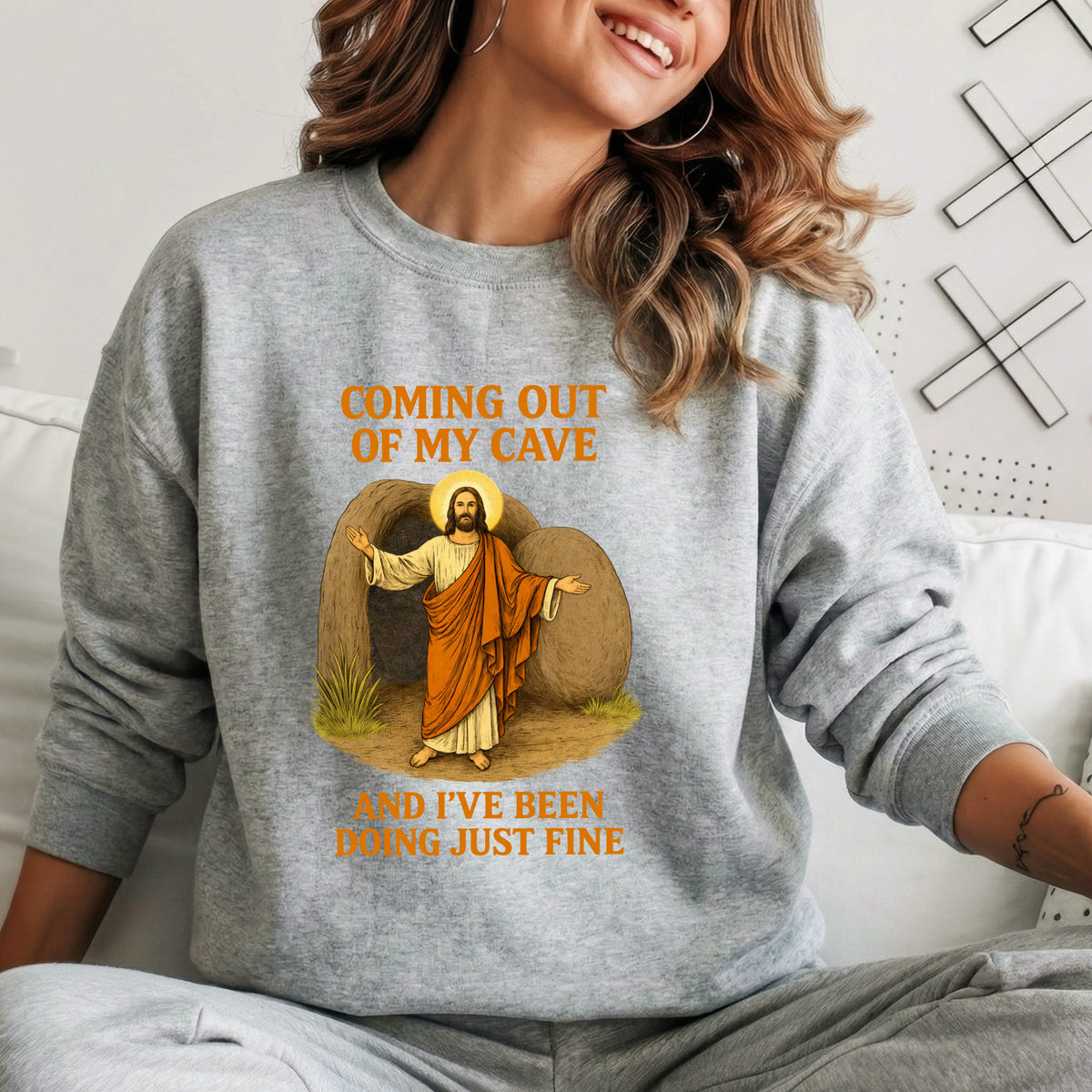 Coming Out of My Cave, Jesus Resurrection – He is Risen – Unisex Tshirt / Hoodie / Sweatshirt