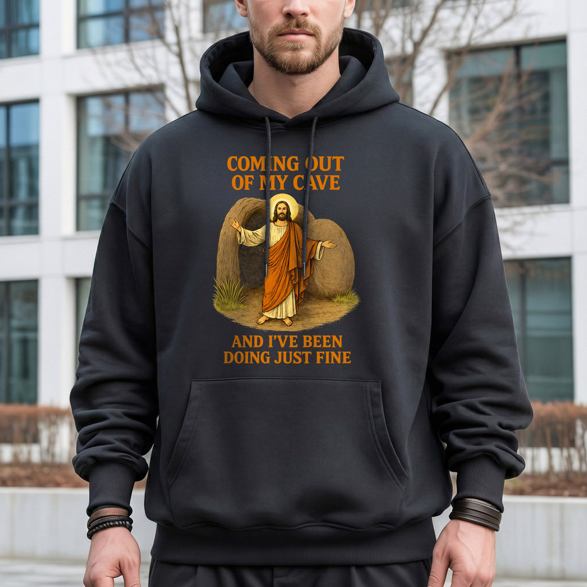 Coming Out of My Cave, Jesus Resurrection – He is Risen – Unisex Tshirt / Hoodie / Sweatshirt