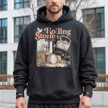 Rolling Stones Since AD 33 Christian Easter – He is Risen – Unisex Tshirt / Hoodie / Sweatshirt