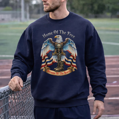 Home of the Free Because of the Brave Patriotic Eagle – Faith & Freedom – Unisex Tshirt Gildan / Tshirt Comfort / V-neck/ Hoodie / Sweatshirt