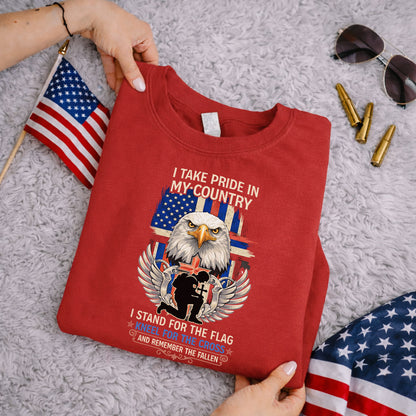 Stand for the Flag Kneel for the Cross Remember the Fallen – Faith & Freedom – Unisex Tshirt Gildan / Tshirt Comfort / V-neck/ Hoodie / Sweatshirt