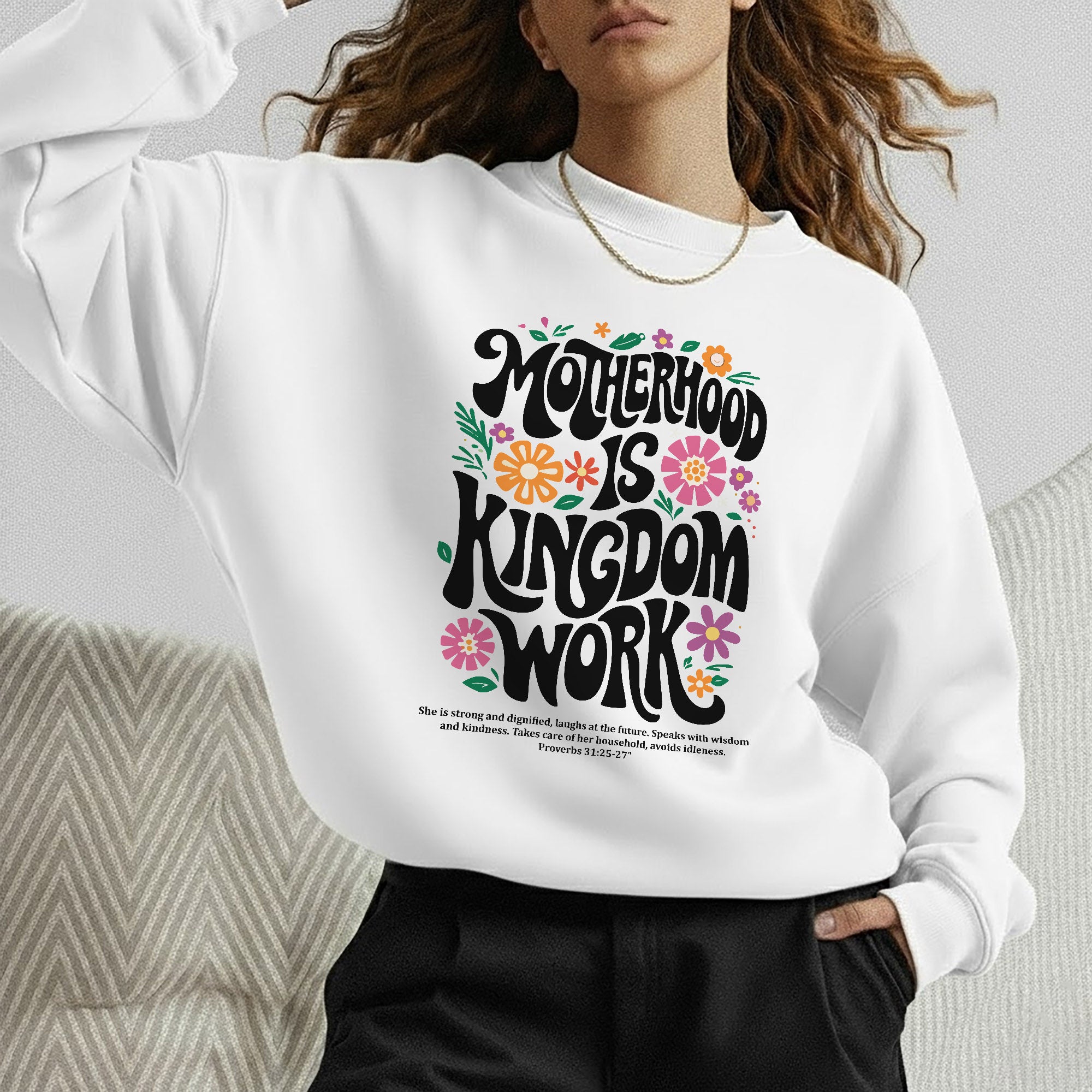 Kingdom Work Mom – Faith Driven Motherhood Christian – Unisex Tshirt / Hoodie / Sweatshirt