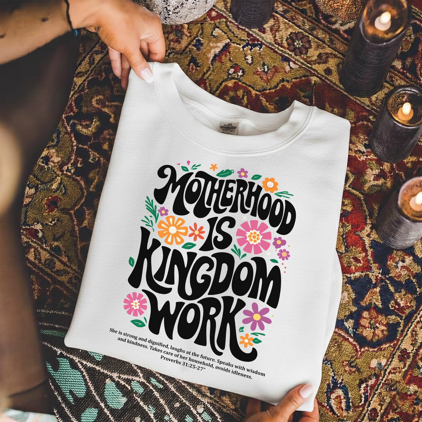 Kingdom Work Mom – Faith Driven Motherhood Christian – Unisex Tshirt / Hoodie / Sweatshirt