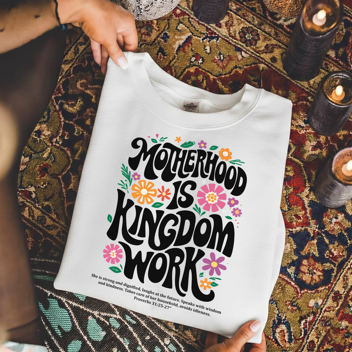 Kingdom Work Mom – Faith Driven Motherhood Christian – Unisex Tshirt / Hoodie / Sweatshirt