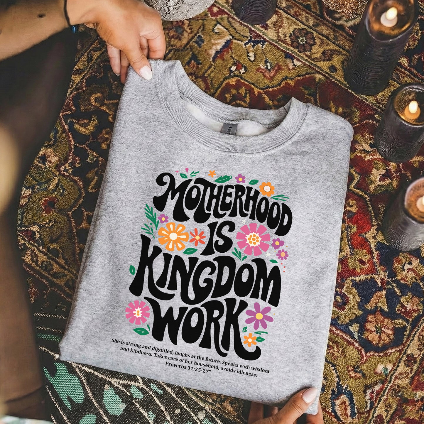 Kingdom Work Mom – Faith Driven Motherhood Christian – Unisex Tshirt / Hoodie / Sweatshirt