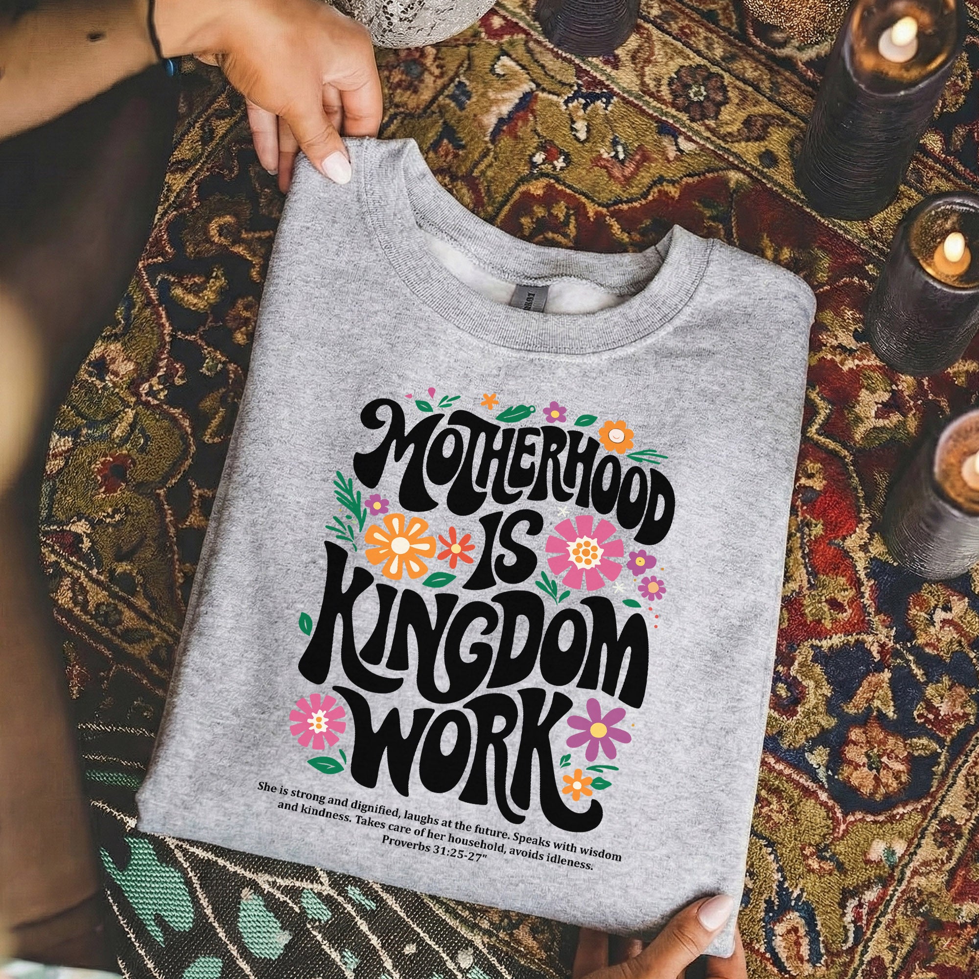 Kingdom Work Mom – Faith Driven Motherhood Christian – Unisex Tshirt / Hoodie / Sweatshirt