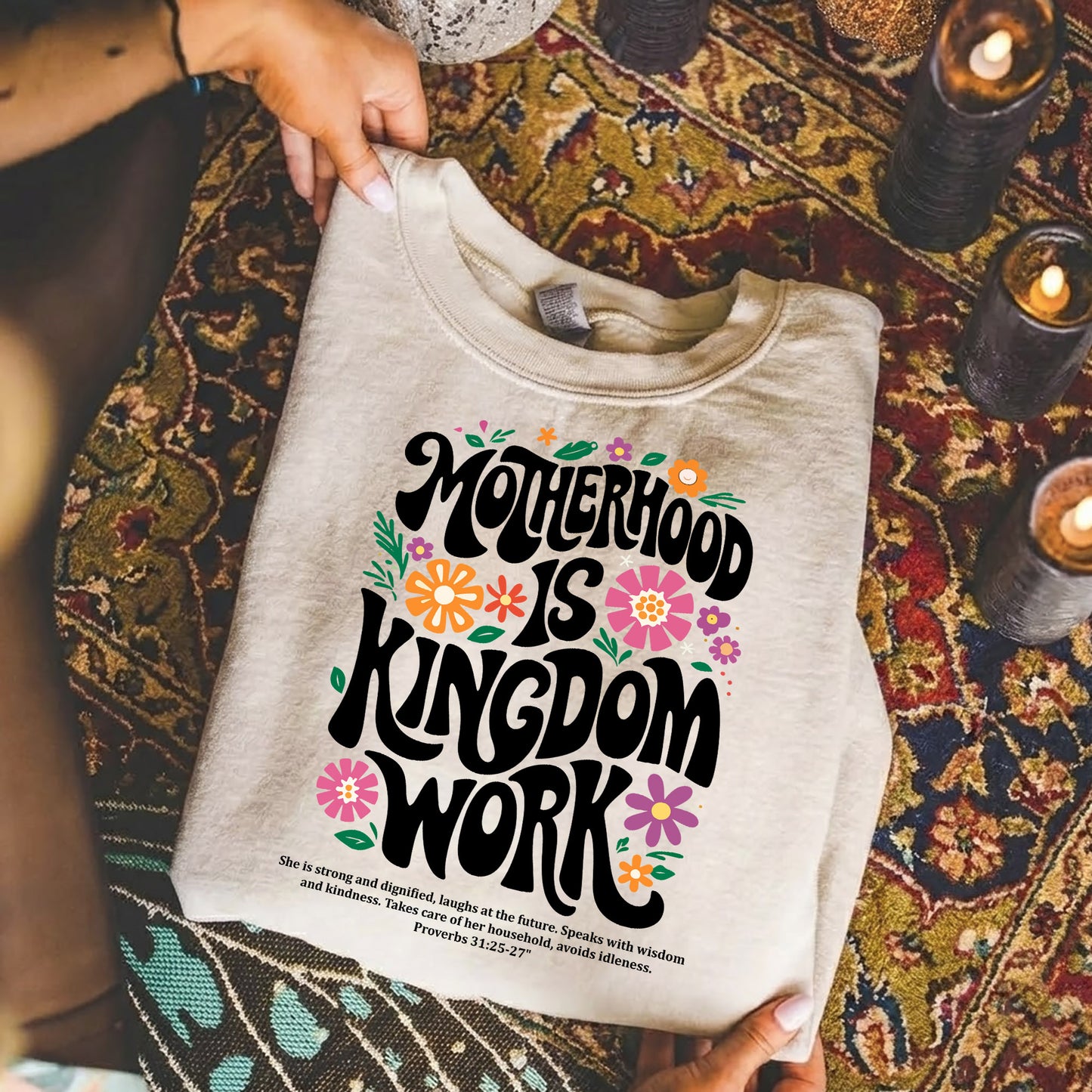 Kingdom Work Mom – Faith Driven Motherhood Christian – Unisex Tshirt / Hoodie / Sweatshirt
