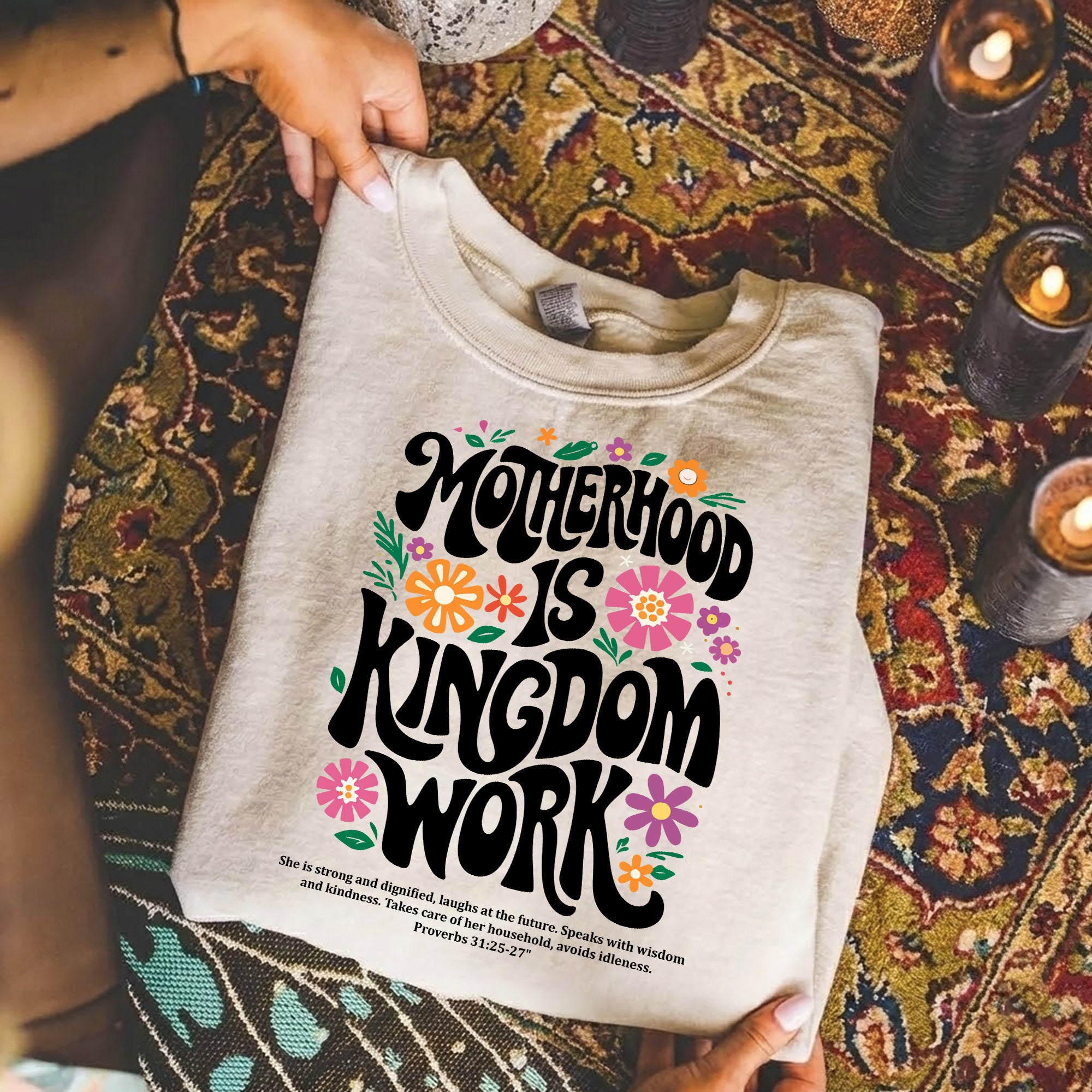 Kingdom Work Mom – Faith Driven Motherhood Christian – Unisex Tshirt / Hoodie / Sweatshirt