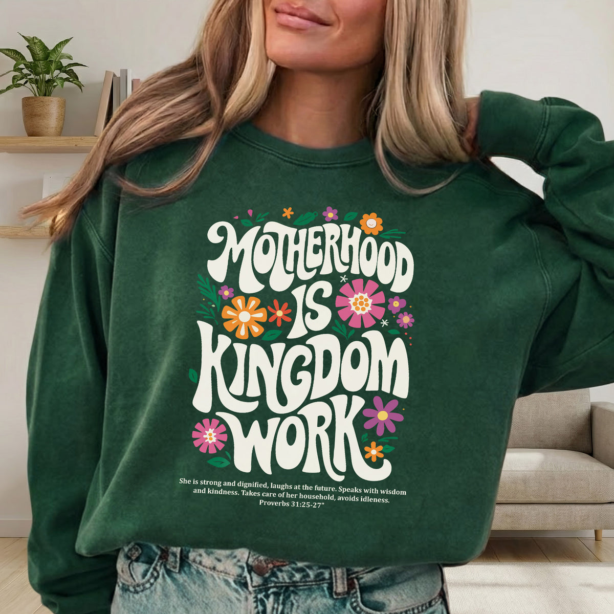 Kingdom Work Mom – Faith Driven Motherhood Christian – Unisex Tshirt / Hoodie / Sweatshirt