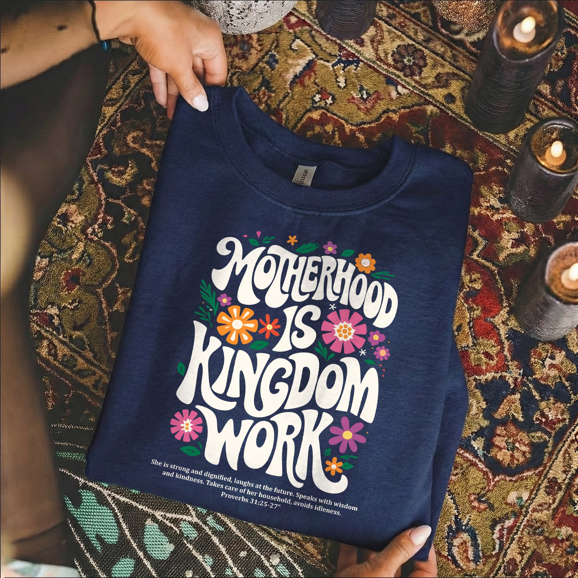 Kingdom Work Mom – Faith Driven Motherhood Christian – Unisex Tshirt / Hoodie / Sweatshirt