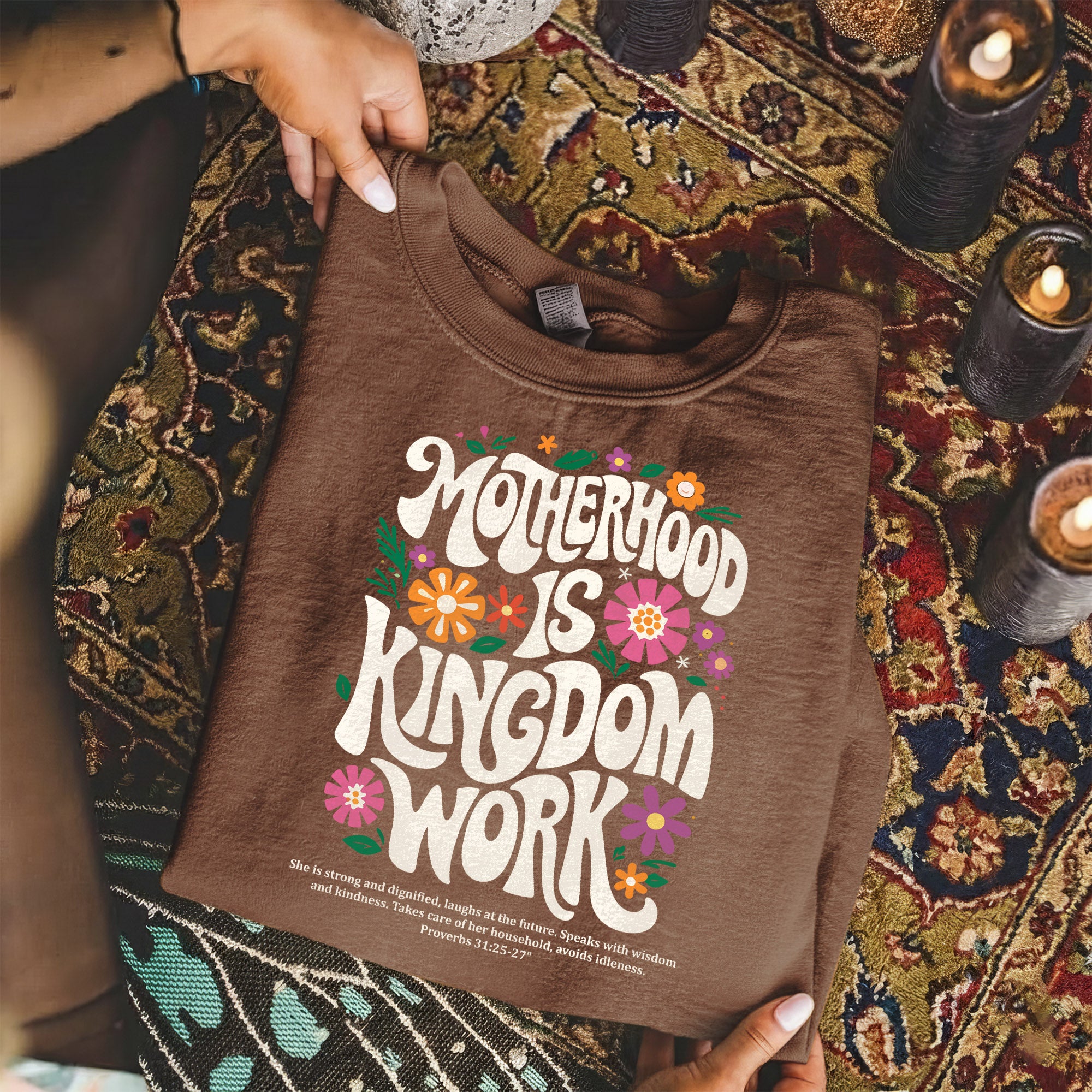 Kingdom Work Mom – Faith Driven Motherhood Christian – Unisex Tshirt / Hoodie / Sweatshirt