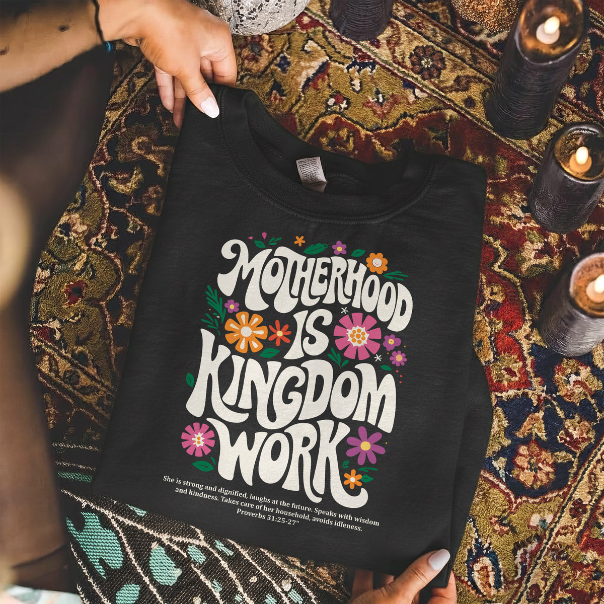 Kingdom Work Mom – Faith Driven Motherhood Christian – Unisex Tshirt / Hoodie / Sweatshirt