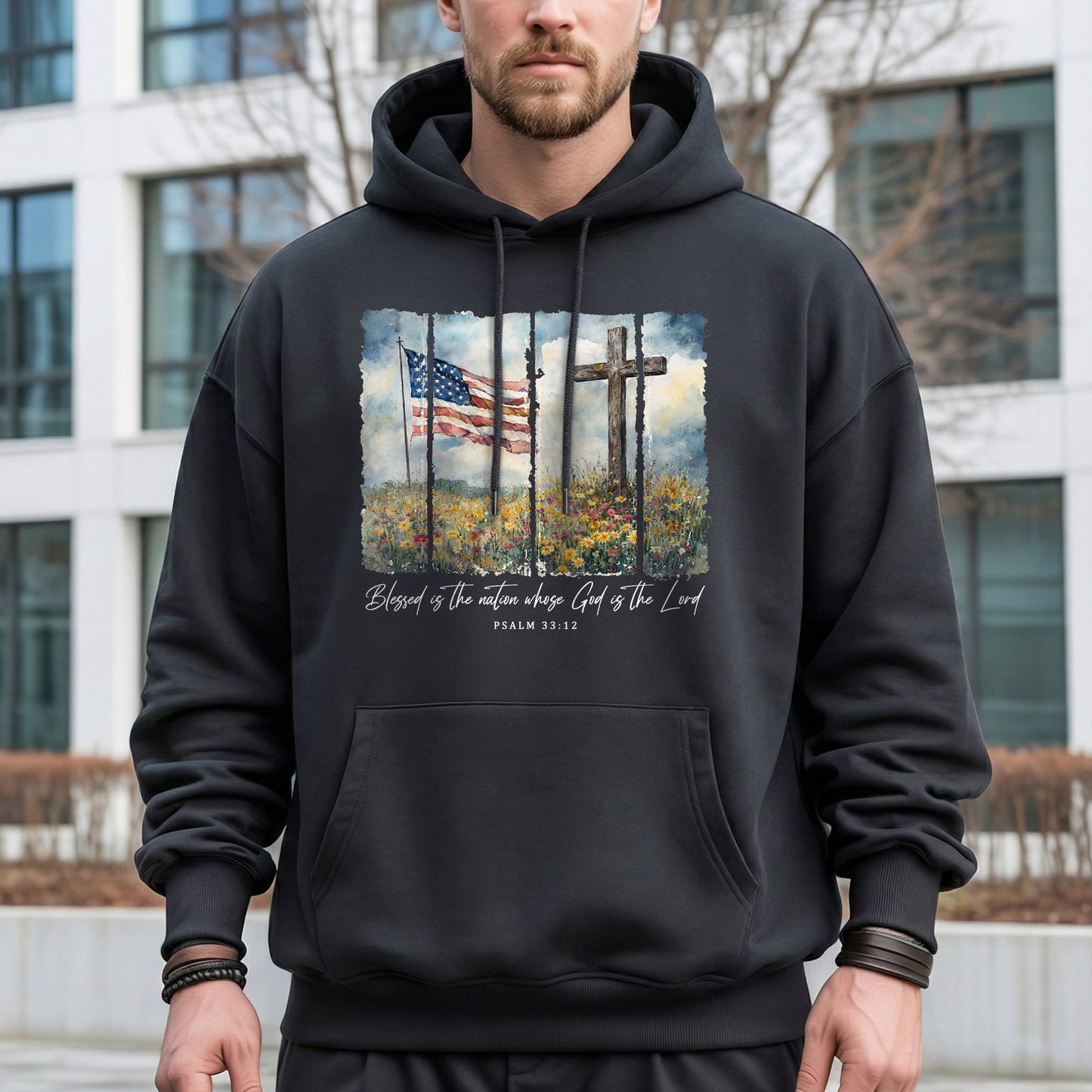 Blessed Is the Nation Christian Patriotic – Unisex Tshirt / Hoodie / Sweatshirt