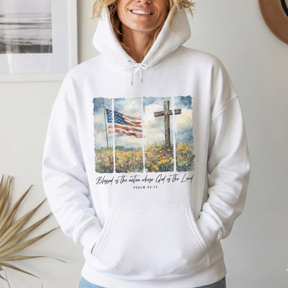 Blessed Is the Nation Christian Patriotic – Unisex Tshirt / Hoodie / Sweatshirt