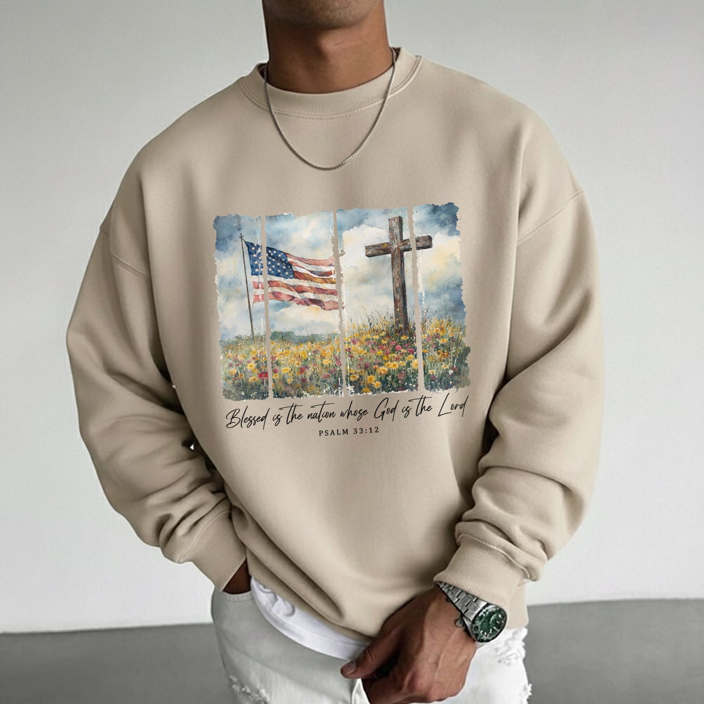 Blessed Is the Nation Christian Patriotic – Unisex Tshirt / Hoodie / Sweatshirt