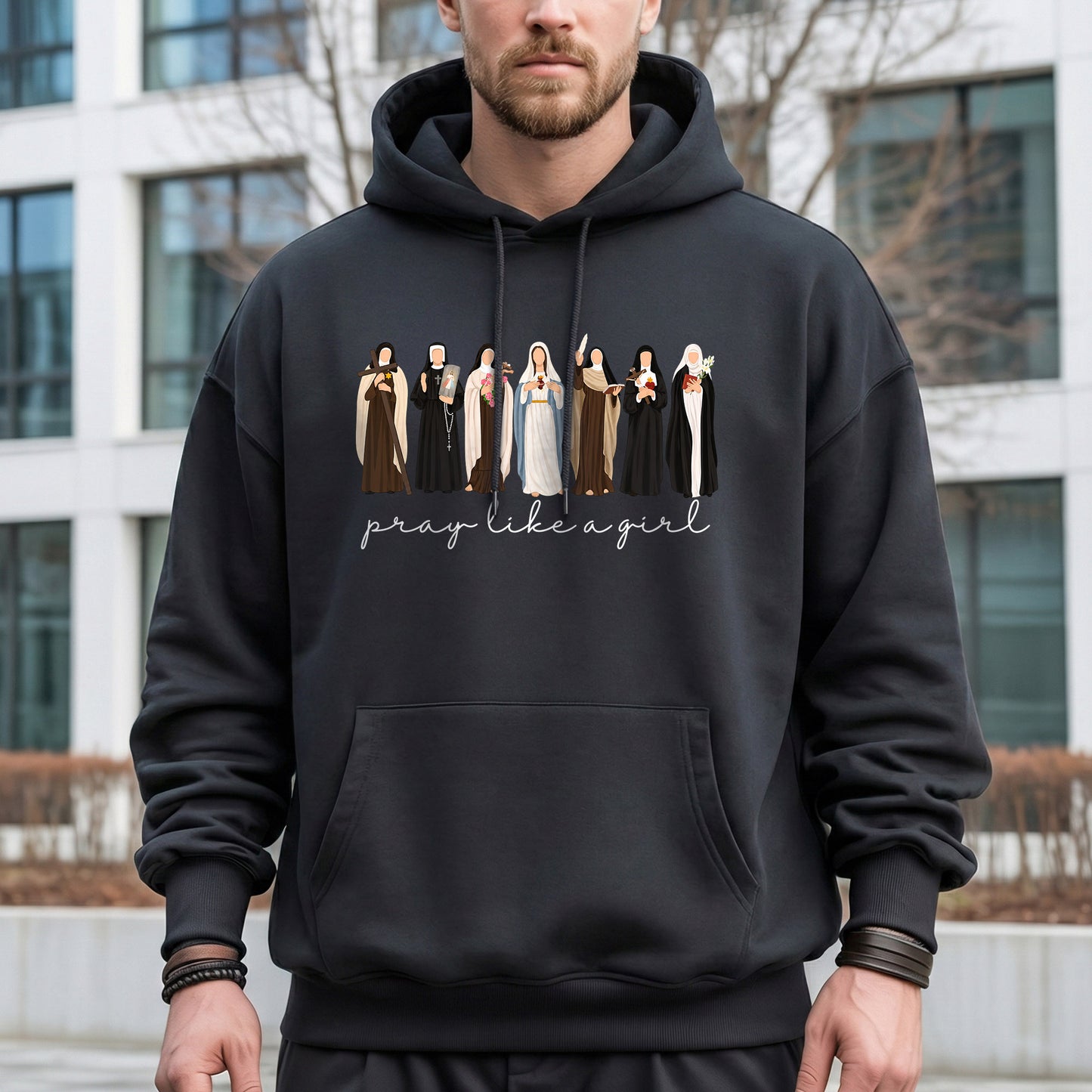 Catholic Saint Shirt: Pray Like A Girl  – Unisex Tshirt / Hoodie / Sweatshirt