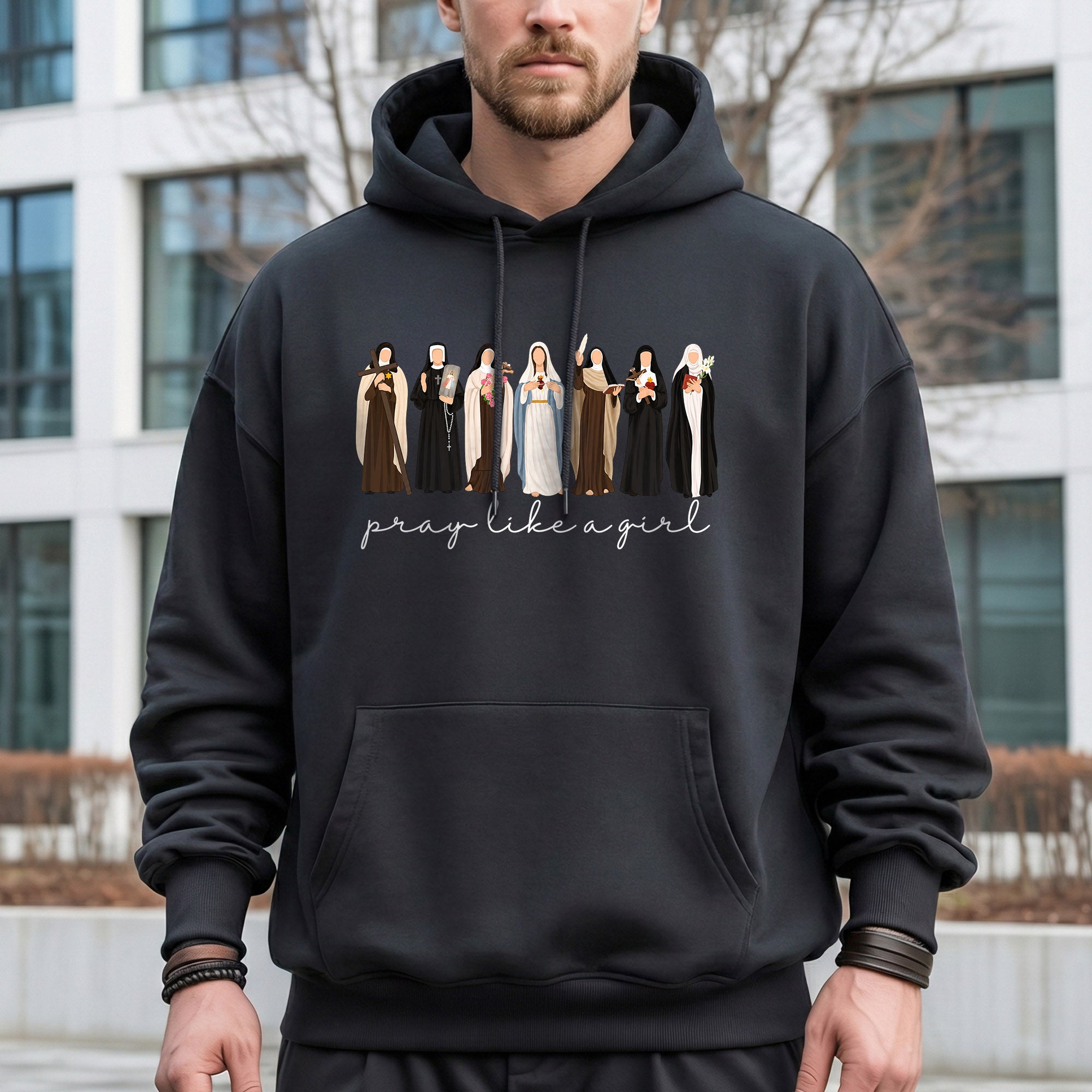 Catholic Saint Shirt: Pray Like A Girl  – Unisex Tshirt / Hoodie / Sweatshirt