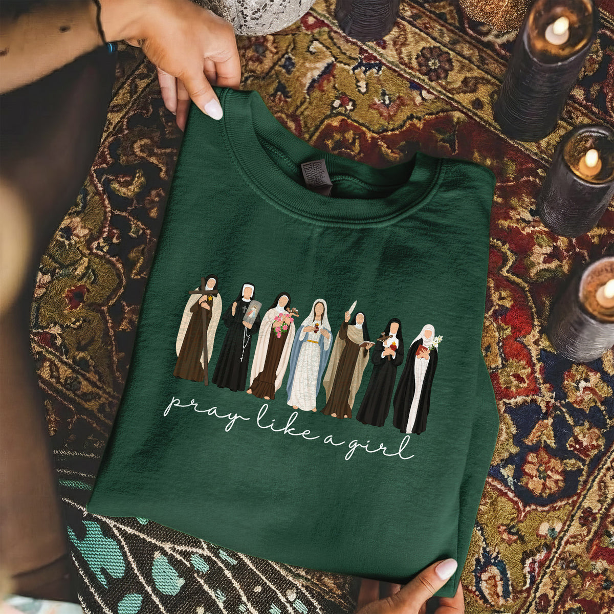 Catholic Saint Shirt: Pray Like A Girl  – Unisex Tshirt / Hoodie / Sweatshirt