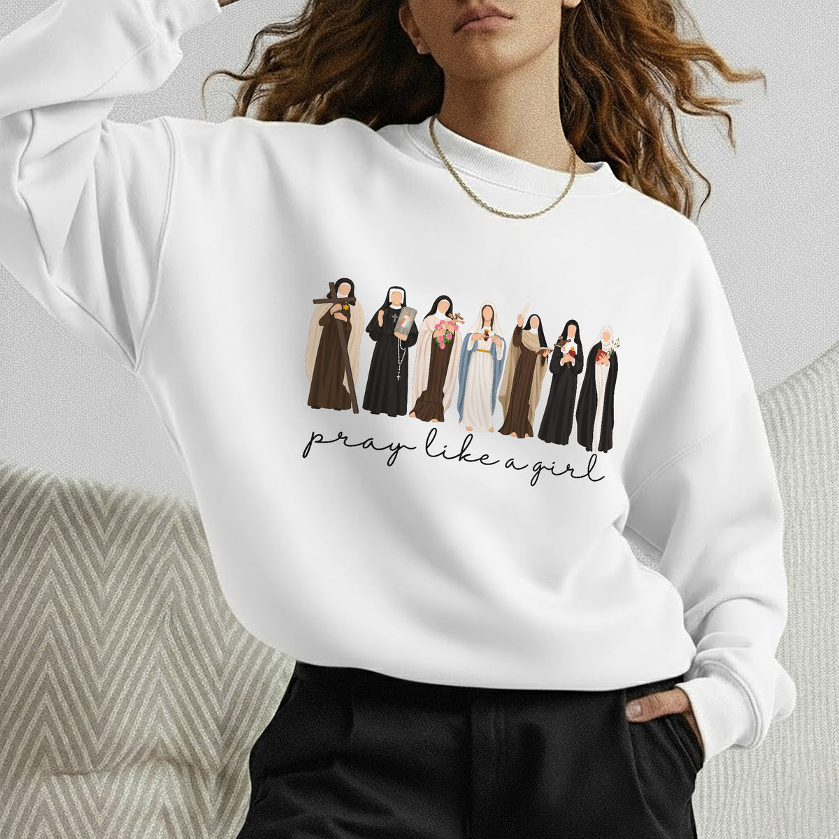 Catholic Saint Shirt: Pray Like A Girl  – Unisex Tshirt / Hoodie / Sweatshirt