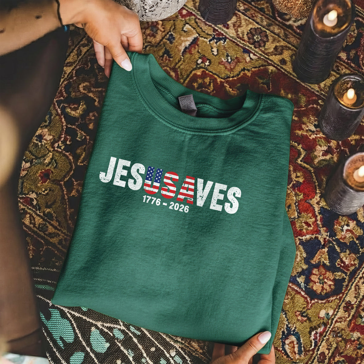 Jesus Saves America 250 Years Patriotic – Unisex Tshirt / Hoodie / Sweatshirt