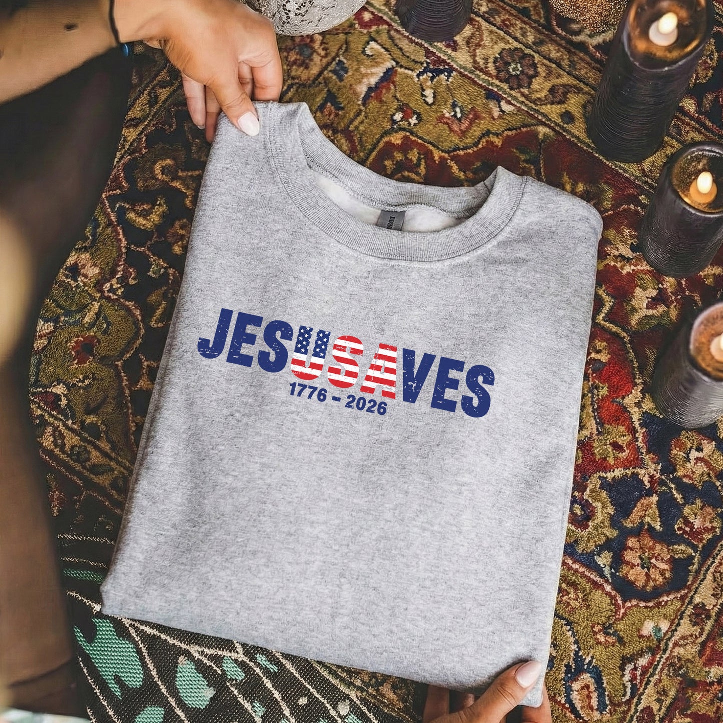 Jesus Saves America 250 Years Patriotic – Unisex Tshirt / Hoodie / Sweatshirt