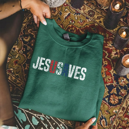 Jesus Saves USA Flag Christian Independence Day – Unisex Tshirt / Hoodie / Sweatshirt