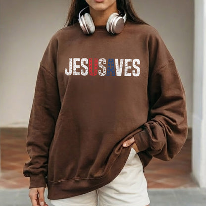 Jesus Saves USA Flag Christian Independence Day – Unisex Tshirt / Hoodie / Sweatshirt