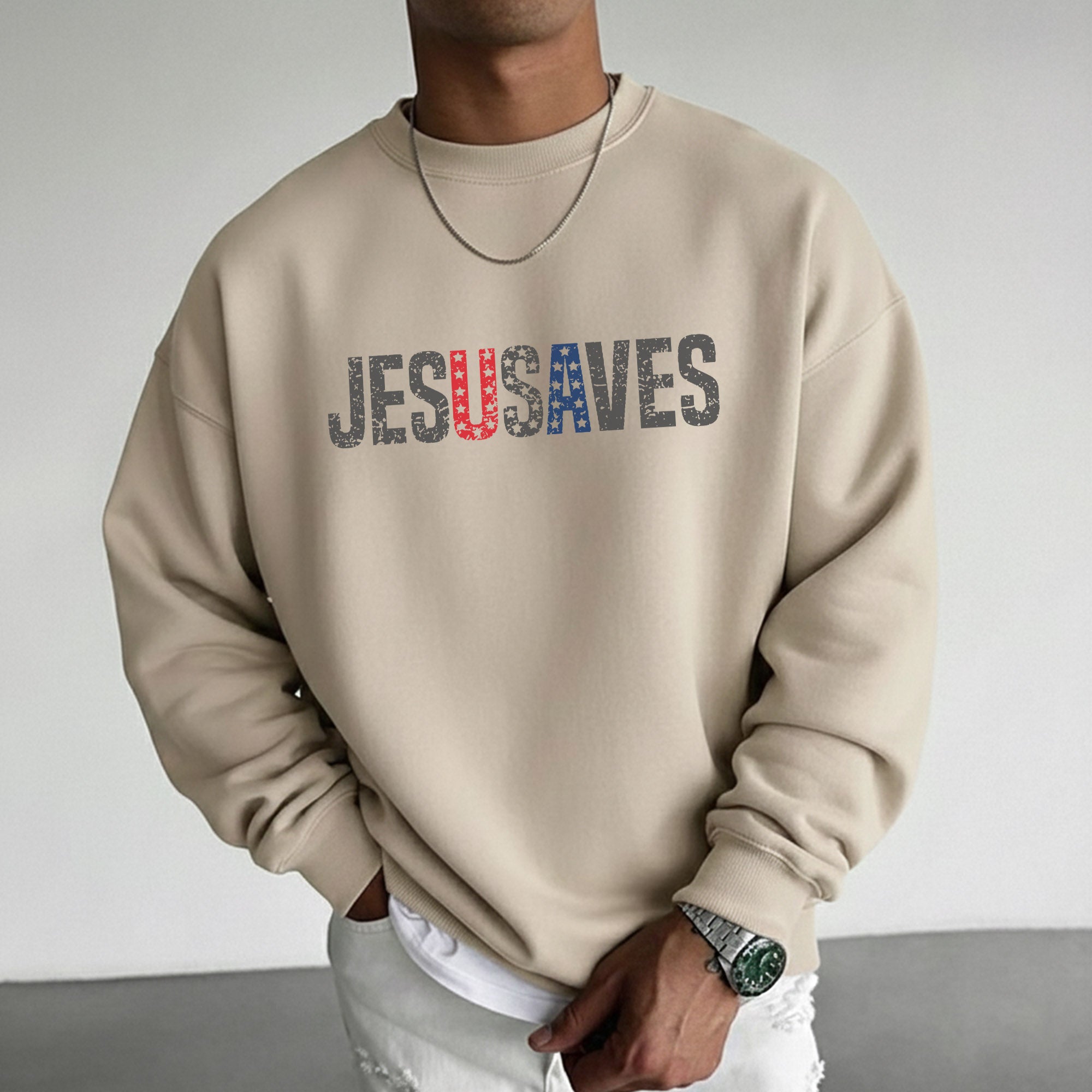 Jesus Saves USA Flag Christian Independence Day – Unisex Tshirt / Hoodie / Sweatshirt