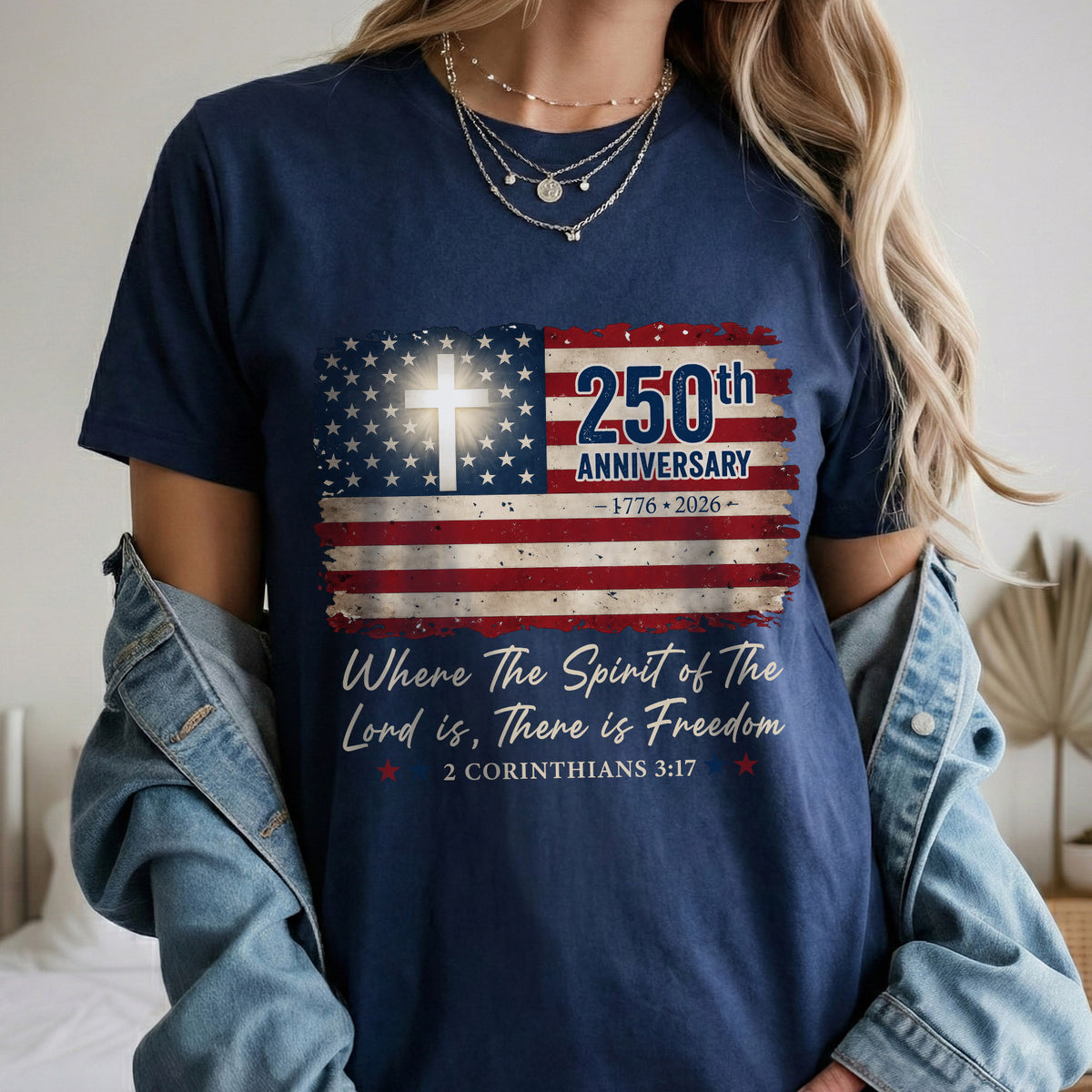 Christian Patriotic 250th Anniversary Jesus USA Flag– Unisex Tshirt / Hoodie / Sweatshirt