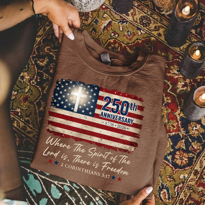 Christian Patriotic 250th Anniversary Jesus USA Flag– Unisex Tshirt / Hoodie / Sweatshirt