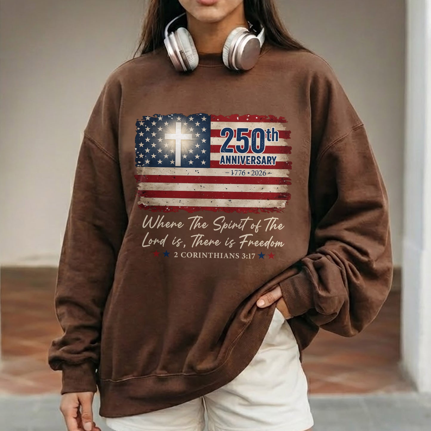 Christian Patriotic 250th Anniversary Jesus USA Flag– Unisex Tshirt / Hoodie / Sweatshirt