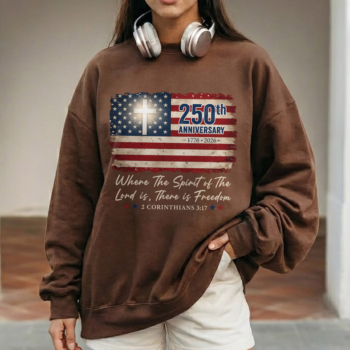 Christian Patriotic 250th Anniversary Jesus USA Flag– Unisex Tshirt / Hoodie / Sweatshirt