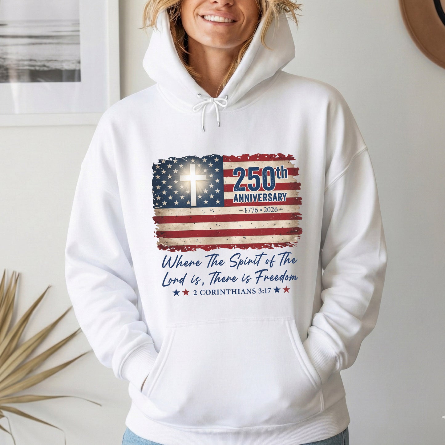 Christian Patriotic 250th Anniversary Jesus USA Flag– Unisex Tshirt / Hoodie / Sweatshirt