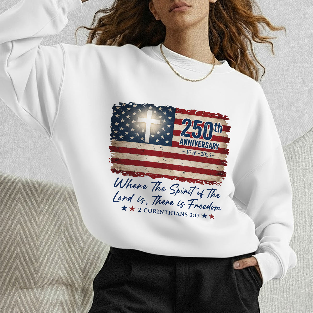 Christian Patriotic 250th Anniversary Jesus USA Flag– Unisex Tshirt / Hoodie / Sweatshirt