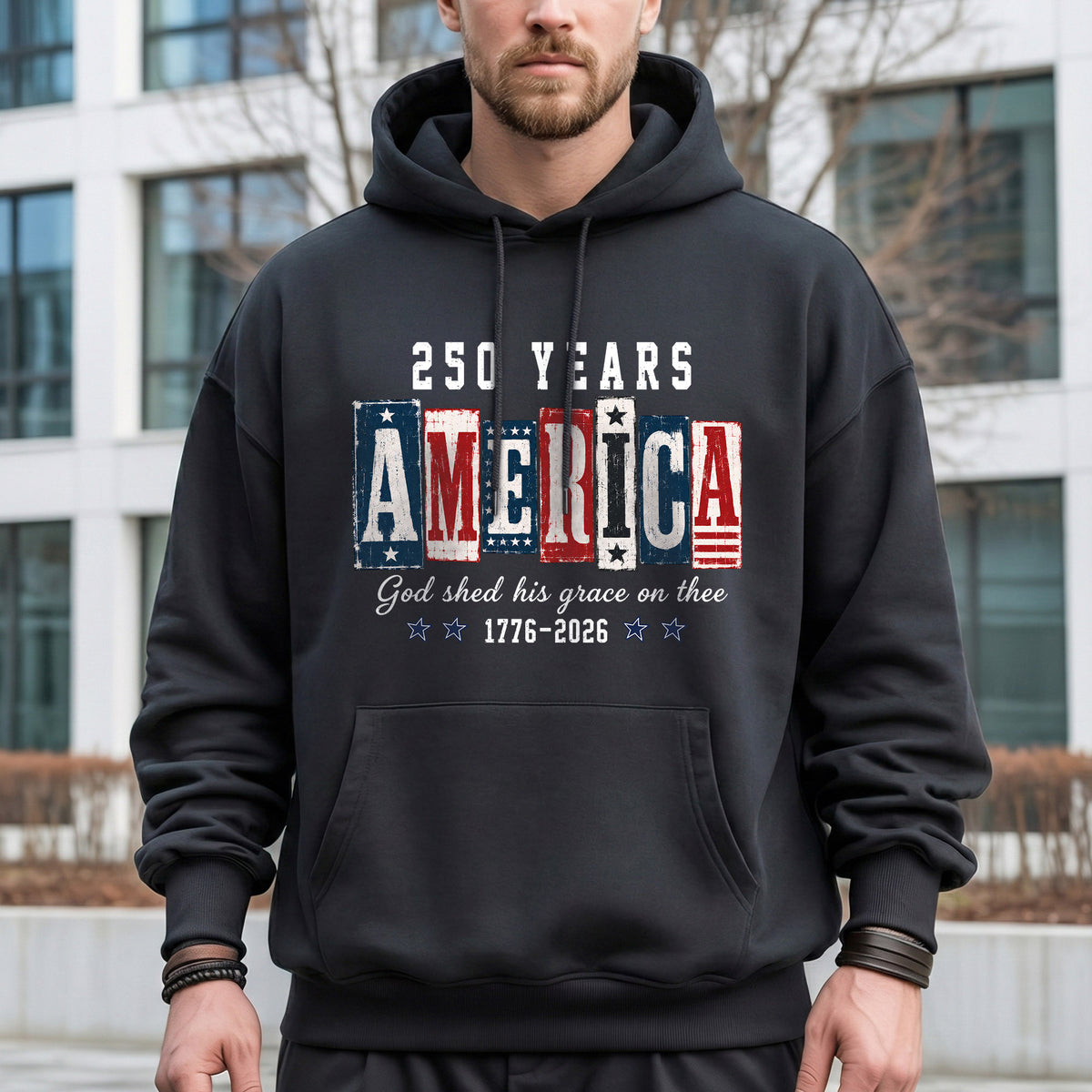 USA 250th Anniversary Patriotic Christian Flag Design – Unisex Tshirt / Hoodie / Sweatshirt