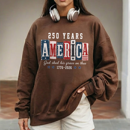 USA 250th Anniversary Patriotic Christian Flag Design – Unisex Tshirt / Hoodie / Sweatshirt