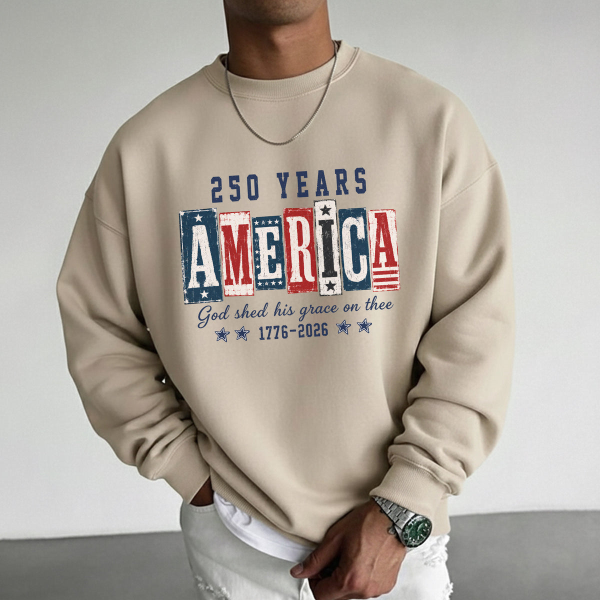 USA 250th Anniversary Patriotic Christian Flag Design – Unisex Tshirt / Hoodie / Sweatshirt