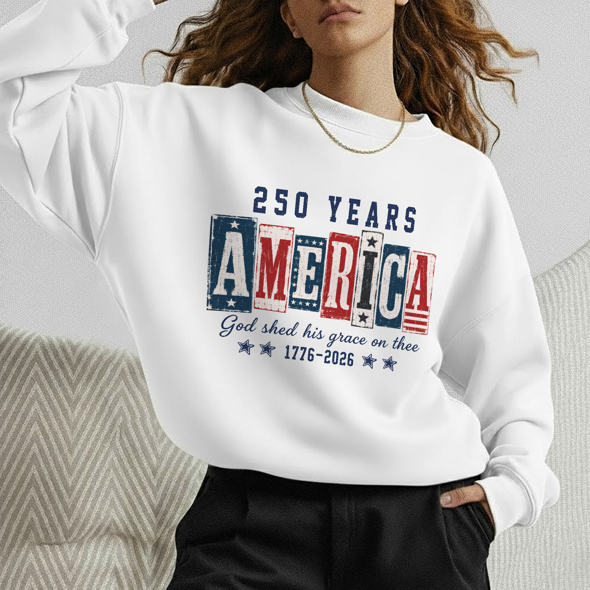 USA 250th Anniversary Patriotic Christian Flag Design – Unisex Tshirt / Hoodie / Sweatshirt