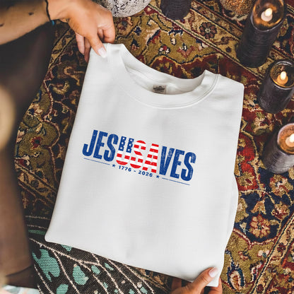 Jesus Saves USA Flag Christian Inspirational – Unisex Tshirt / Hoodie / Sweatshirt