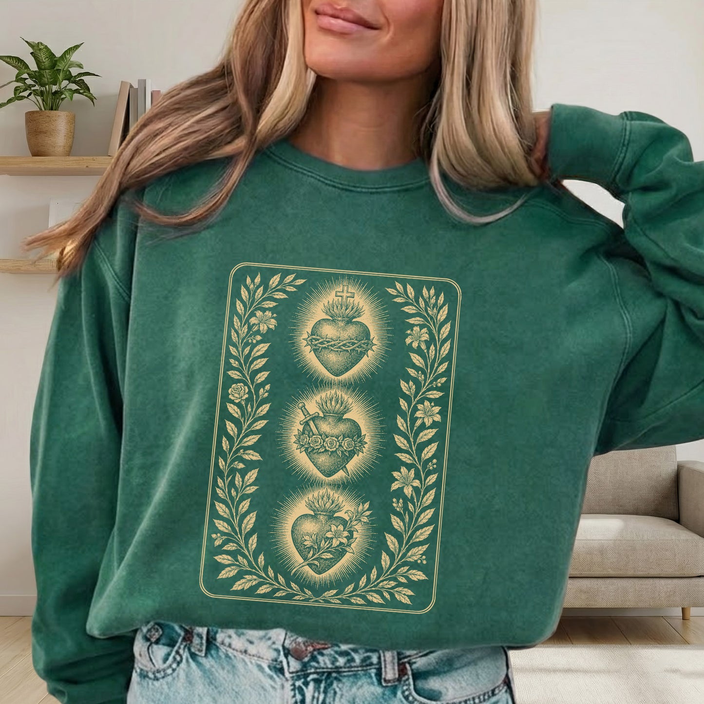Three Sacred Hearts – Unisex Tshirt / Hoodie / Sweatshirt