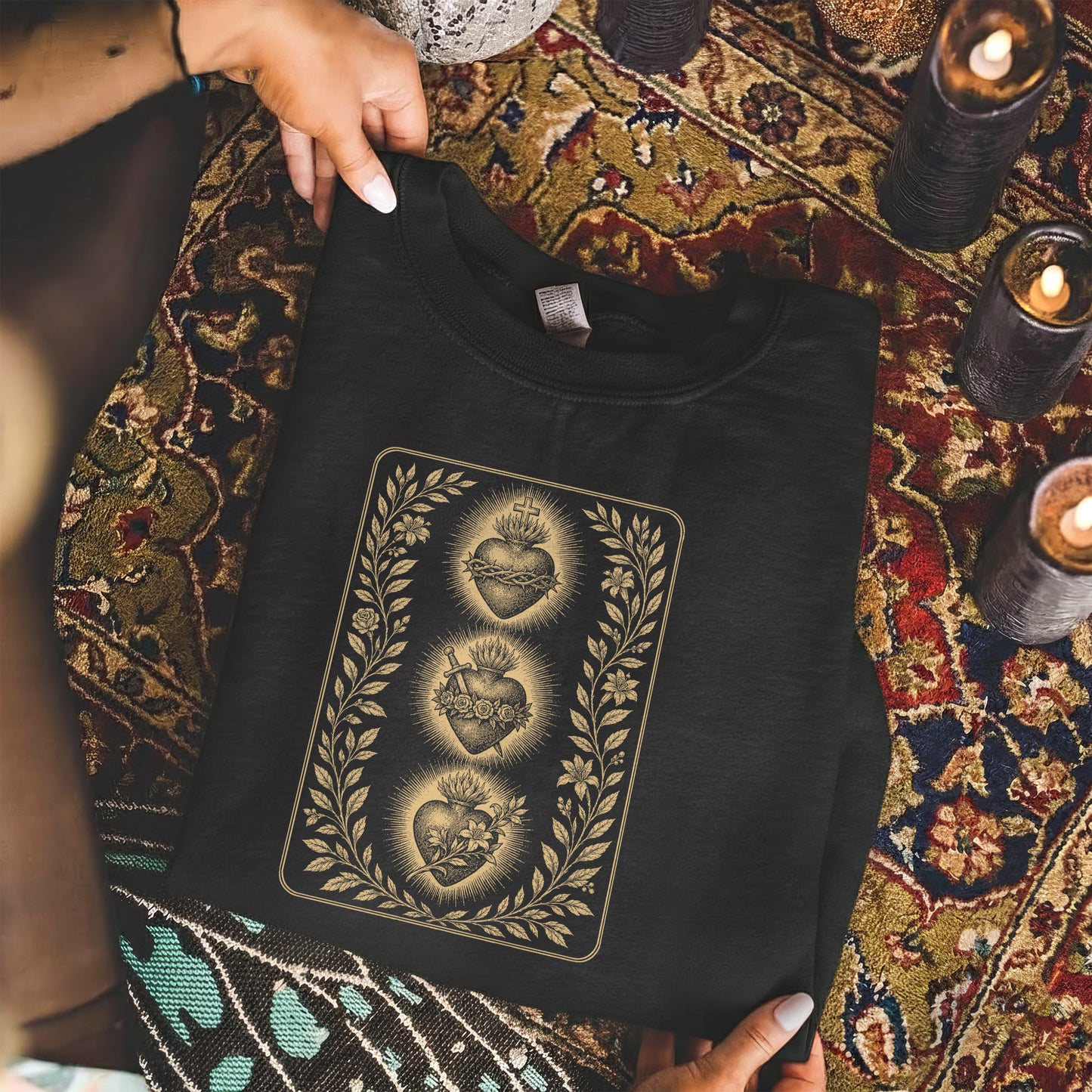 Three Sacred Hearts – Unisex Tshirt / Hoodie / Sweatshirt