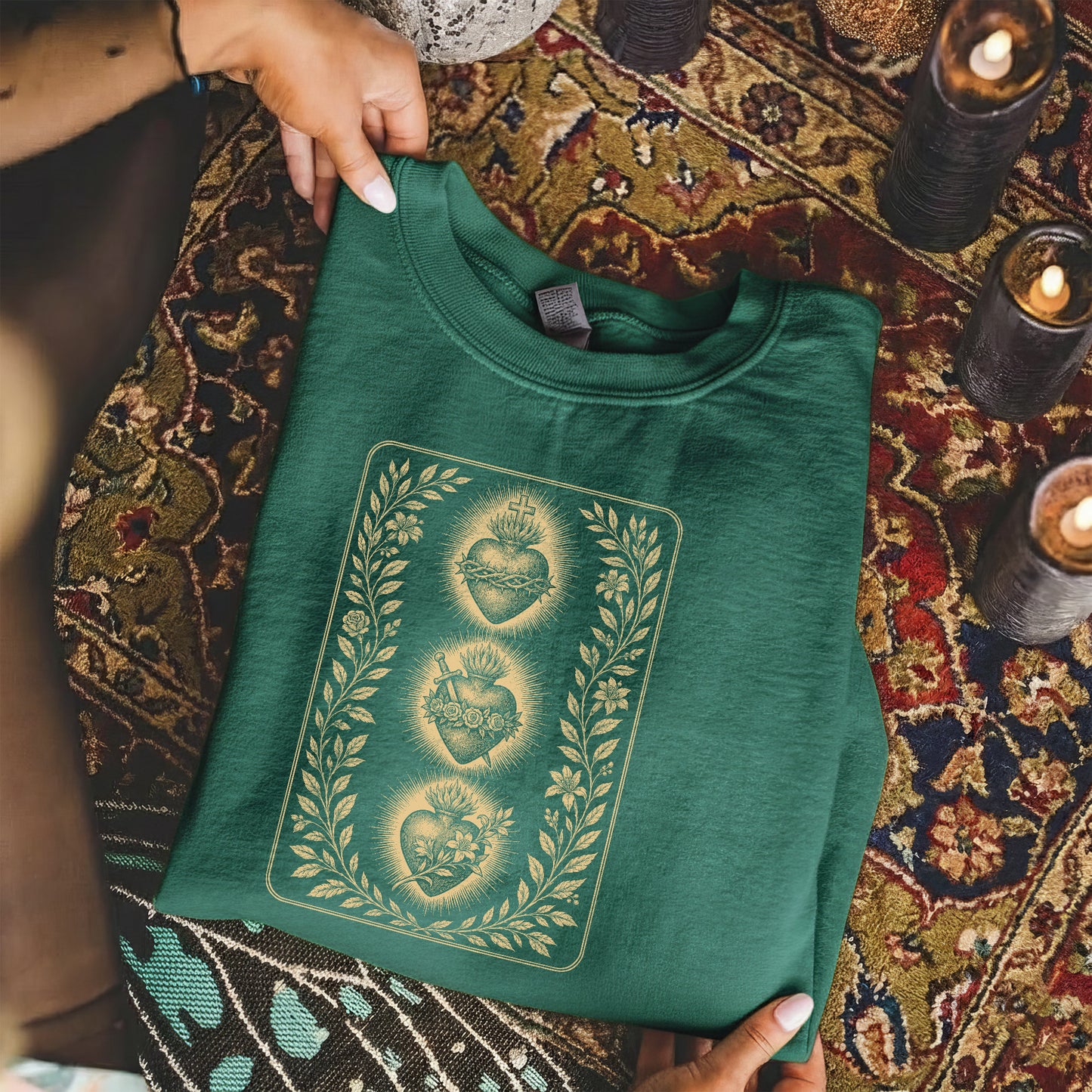 Three Sacred Hearts – Unisex Tshirt / Hoodie / Sweatshirt